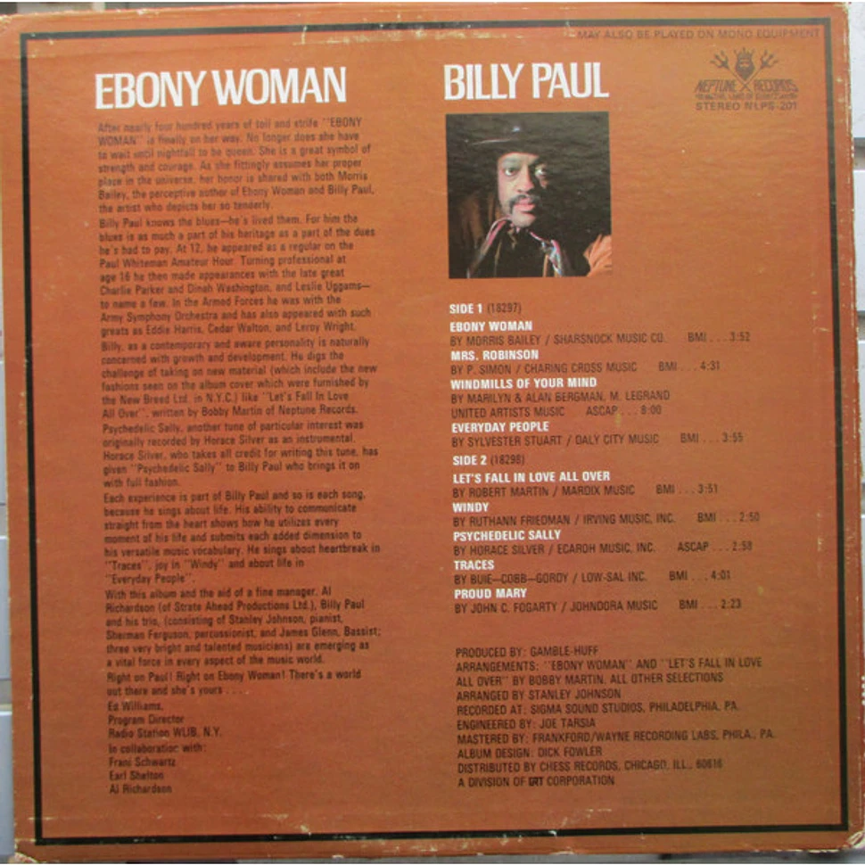 Billy Paul - Ebony Woman