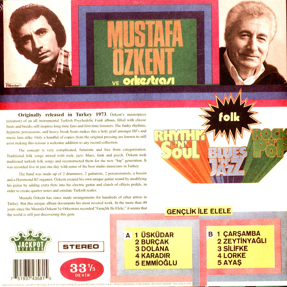 Mustafa Özkent - Genclik Ile Elele Black Vinyl Edition