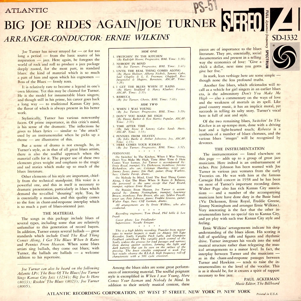 Big Joe Turner - Big Joe Rides Again
