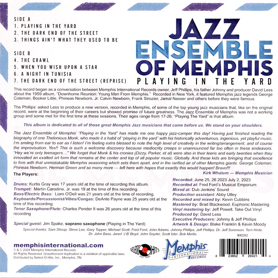 Jazz Ensemble Of Memphis - Playing In The Yard Cobalt Blue Vinyl Edition