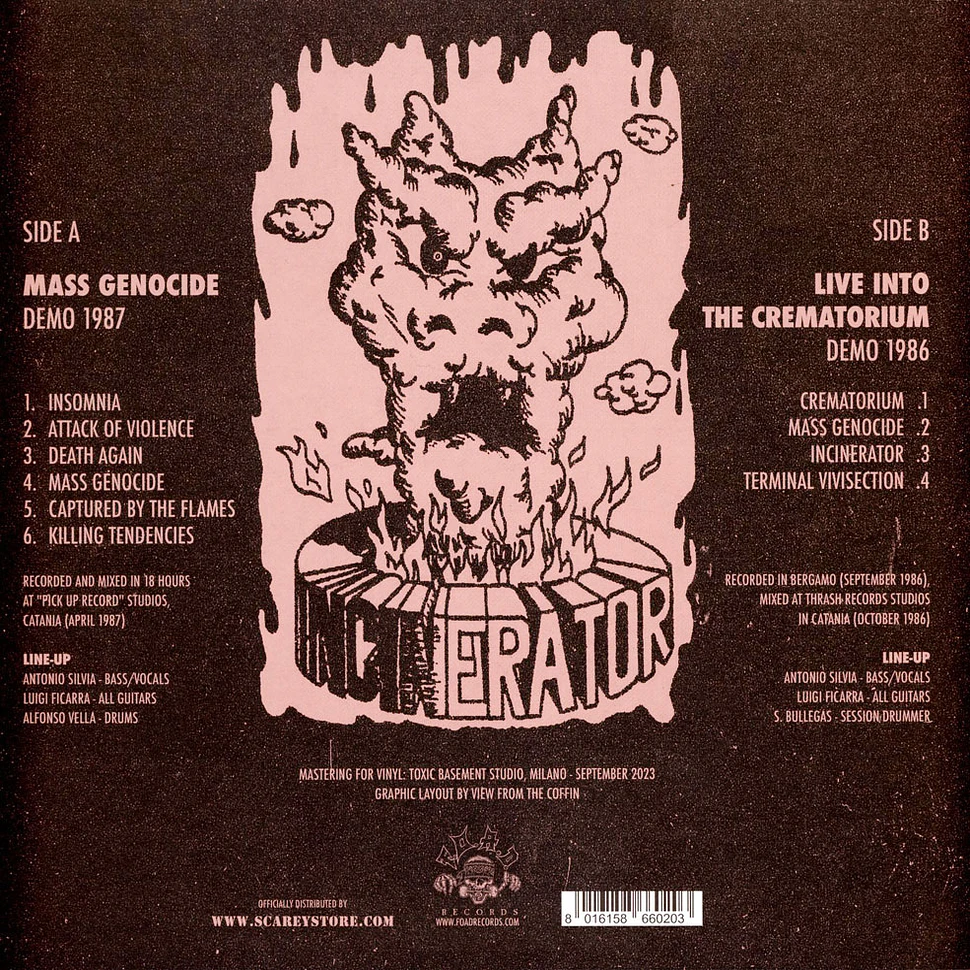 Incinerator - Mass Genocide / Live Into The Crematorium Orange Brown Marbled Vinyl Edition