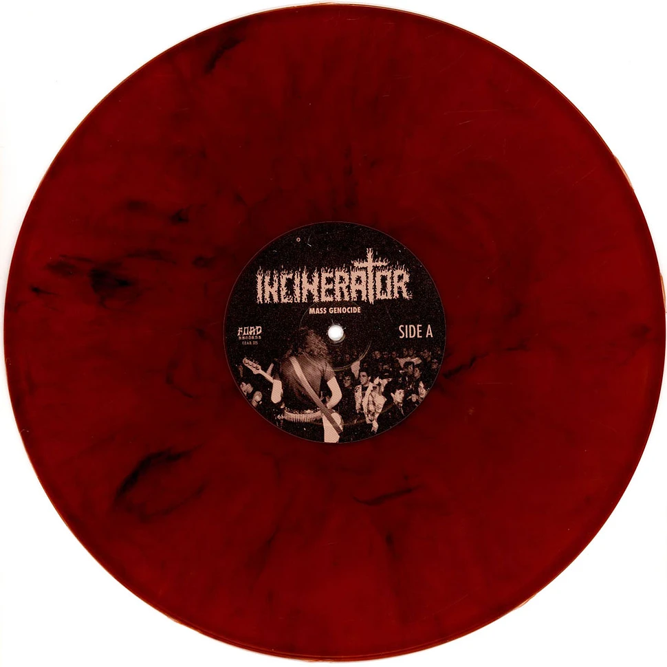 Incinerator - Mass Genocide / Live Into The Crematorium Orange Brown Marbled Vinyl Edition