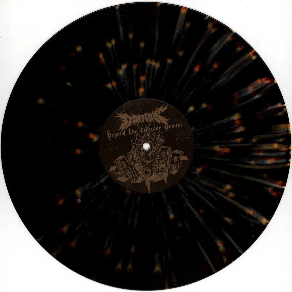 Coffins - Beyond The Circular Demise Black With Mustard Orange Splatters Vinyl Edition