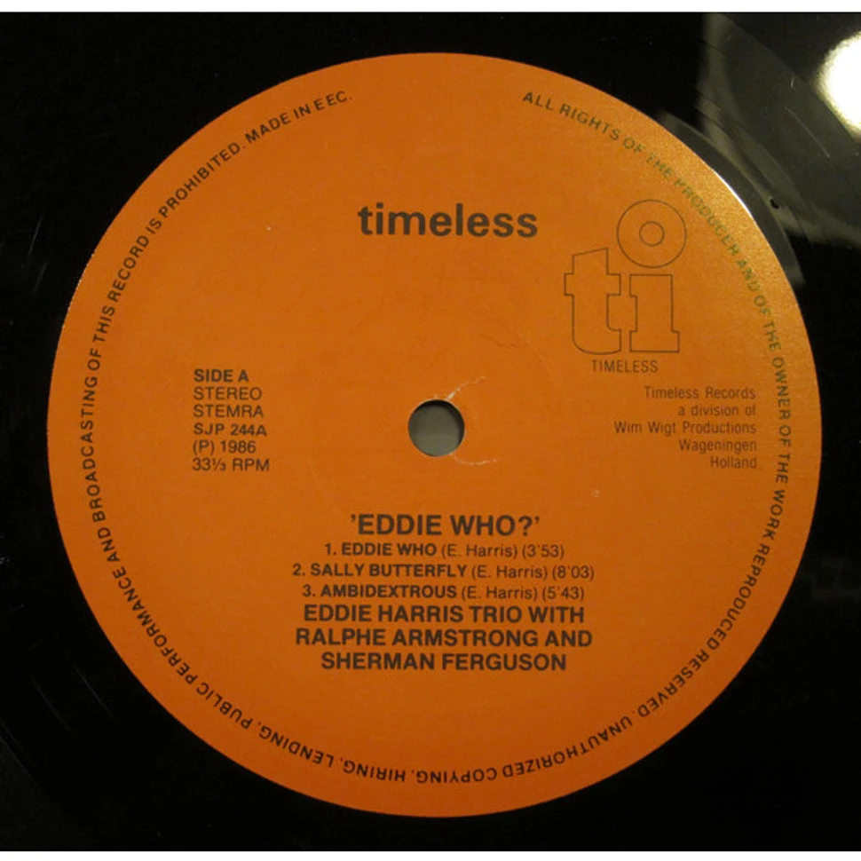 Eddie Harris Trio - Eddie Who ?