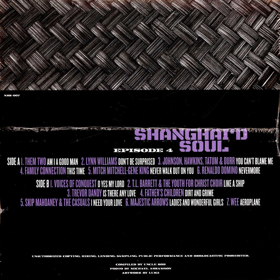 V.A. - Shanghai'd Soul: Episode 4 White With Purple Splatter Vinyl Edition