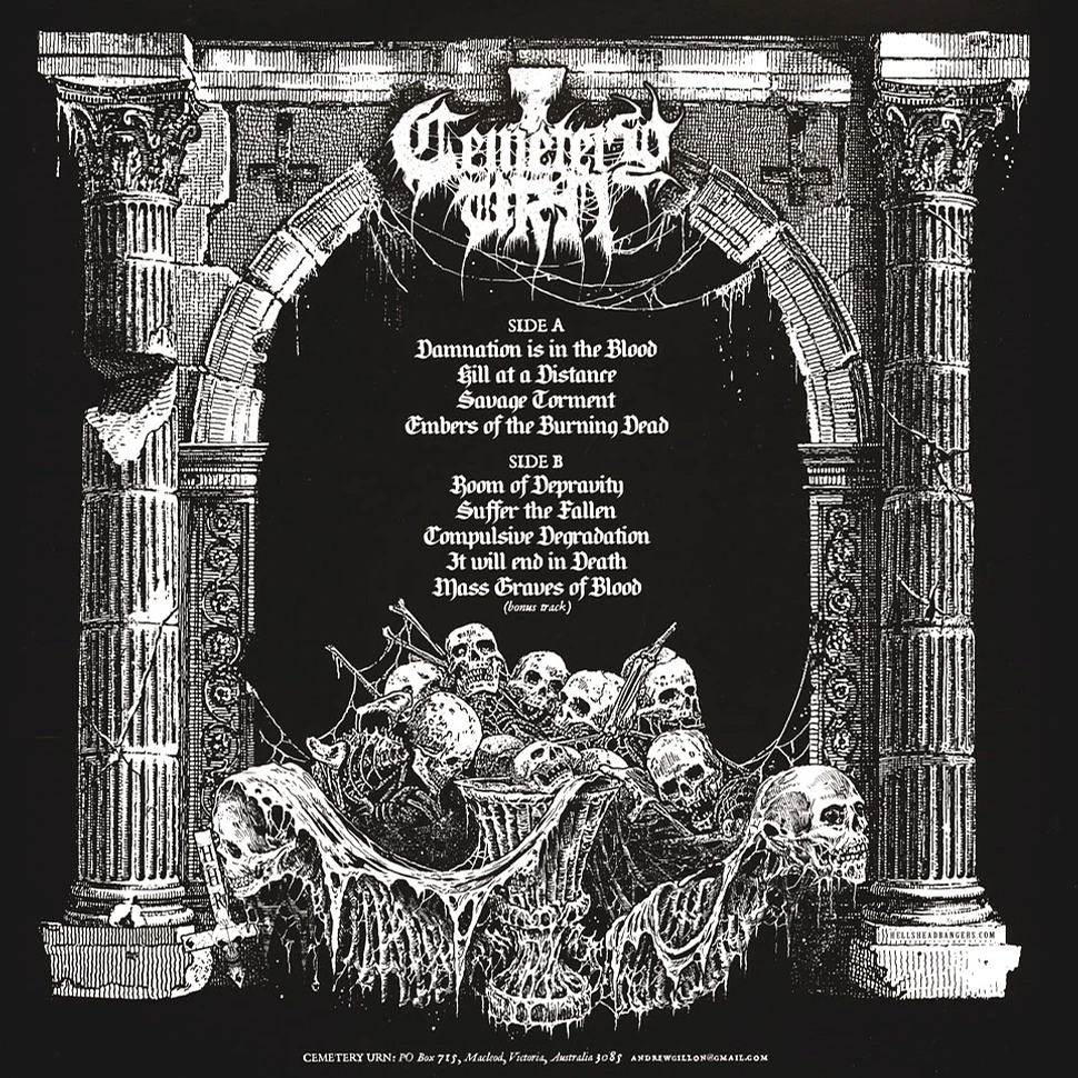 Cemetery Urn - Suffer The Fallen (Black Or Marbled Vinyl)