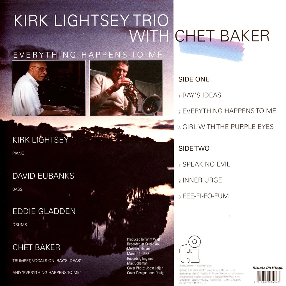 Kirk Lightsey Trio & Chet Baker - Everything Happens To Me