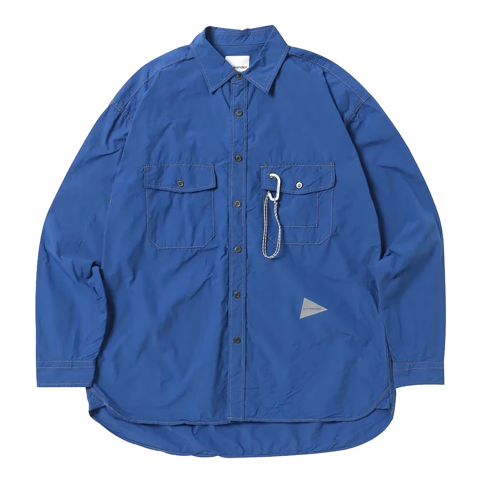 and wander - Cordura Typewriter LS Shirt (Blue) | HHV