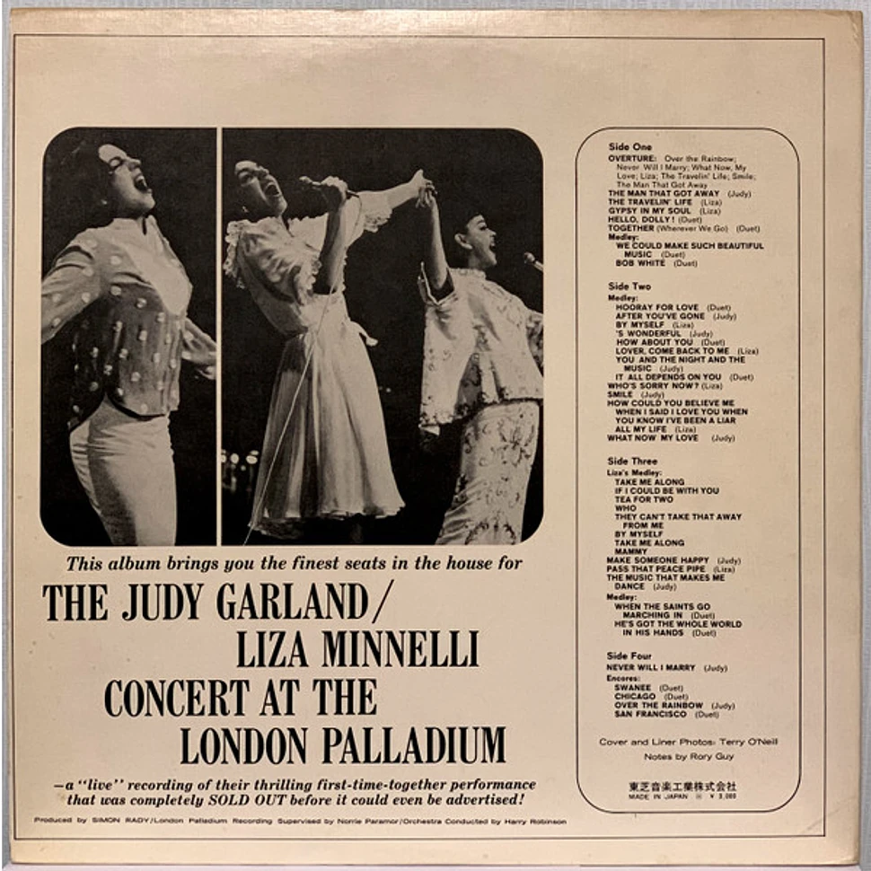 Judy Garland and Liza Minnelli - "Live" At The London Palladium