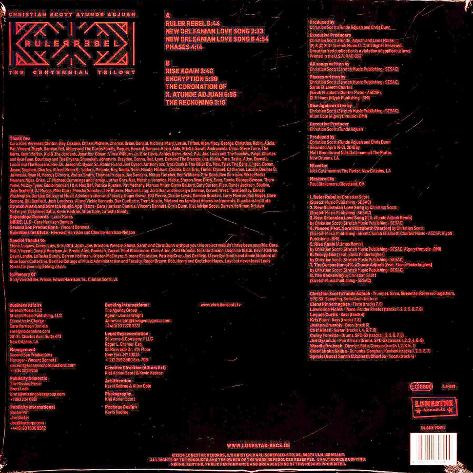 Christian Scott - Ruler Rebel Black Vinyl Edition