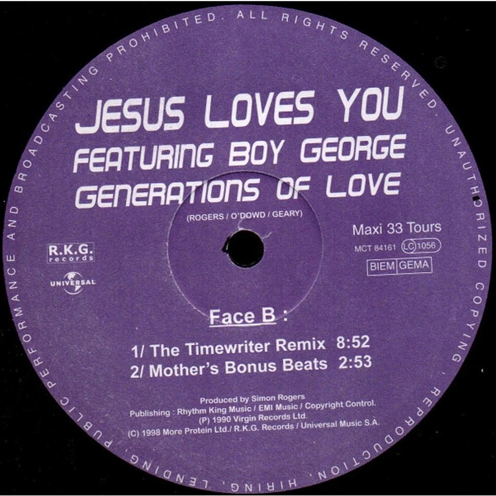 Jesus Loves You Featuring Boy George - Generations Of Love