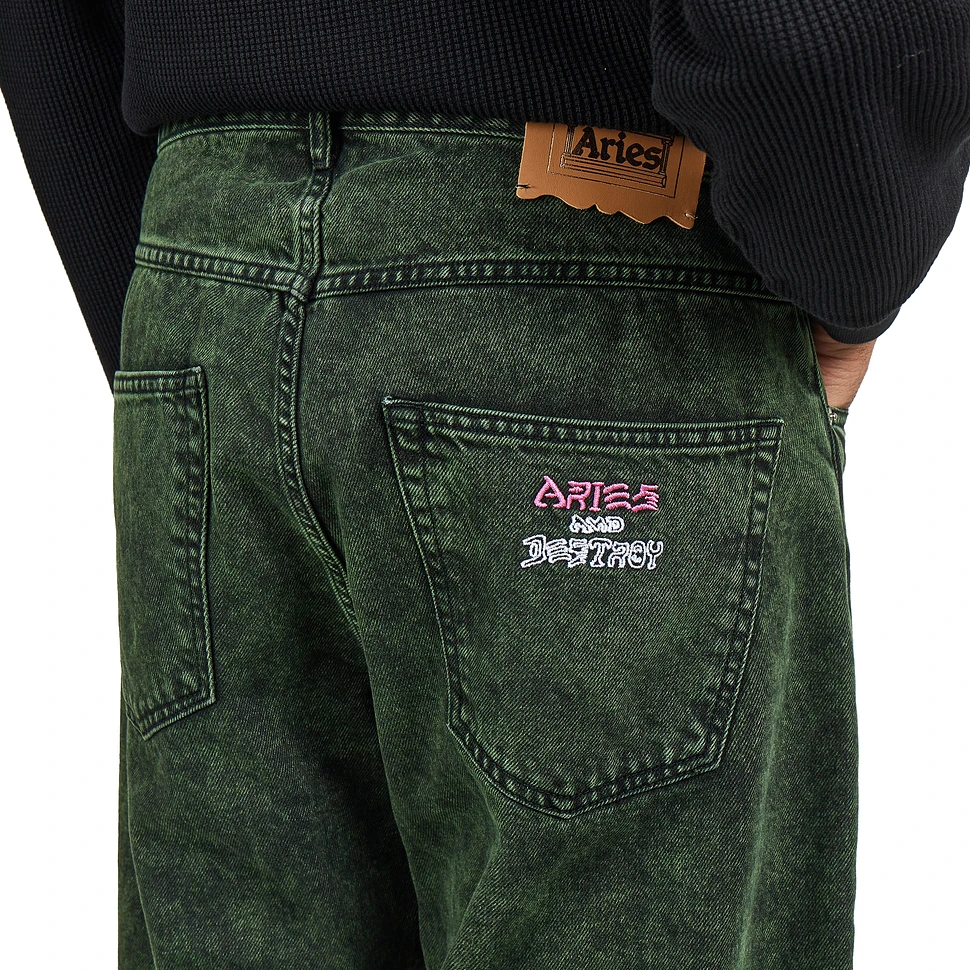 Aries - Acid Wash Batten Jeans