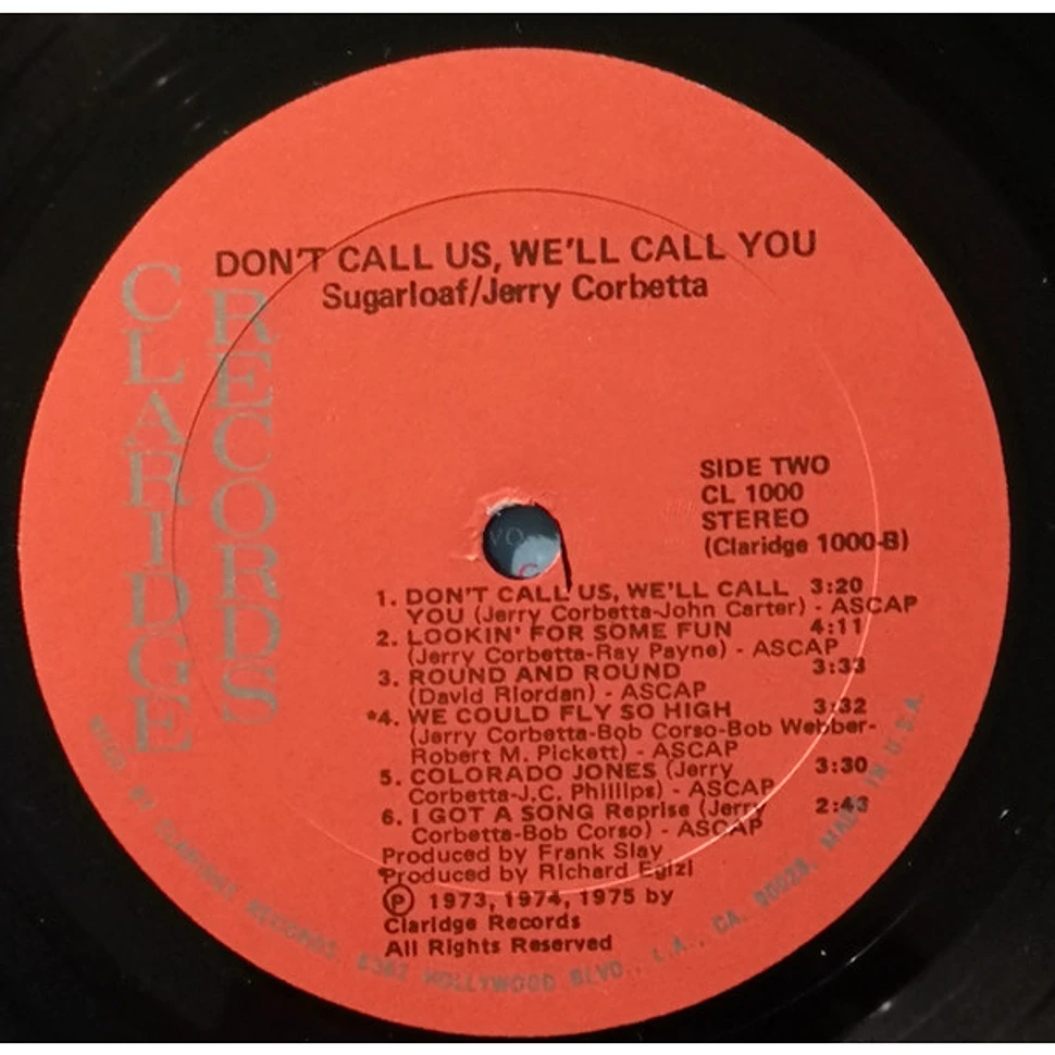 Sugarloaf / Jerry Corbetta - Don't Call Us, We'll Call You