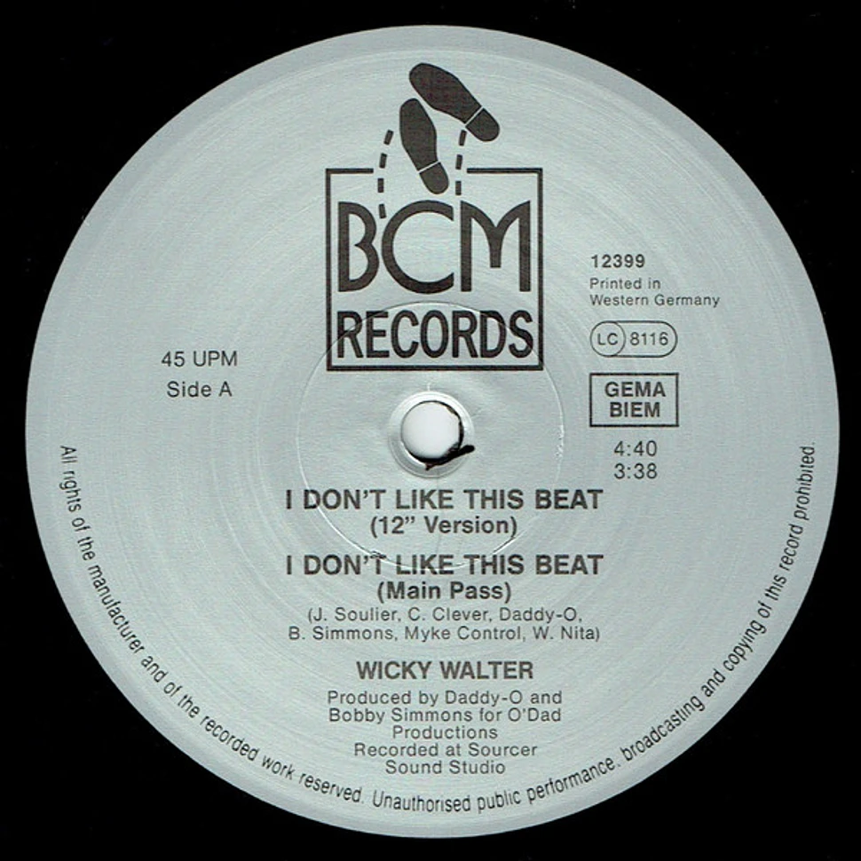 Wicky Walter Featuring MC Peaches - I Don't Like This Beat
