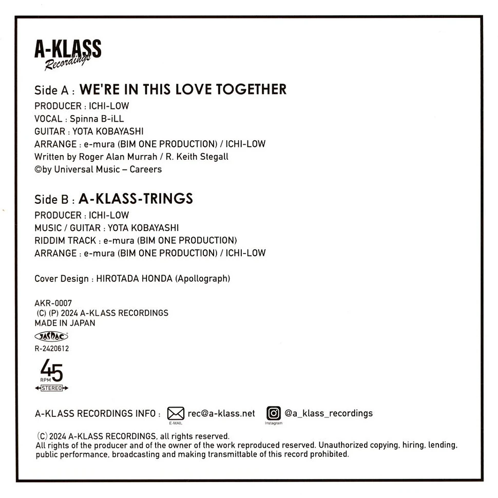 Spinna B-Ill / Yota Kobayashi - We're In This Love Together / A-Klass-Trings