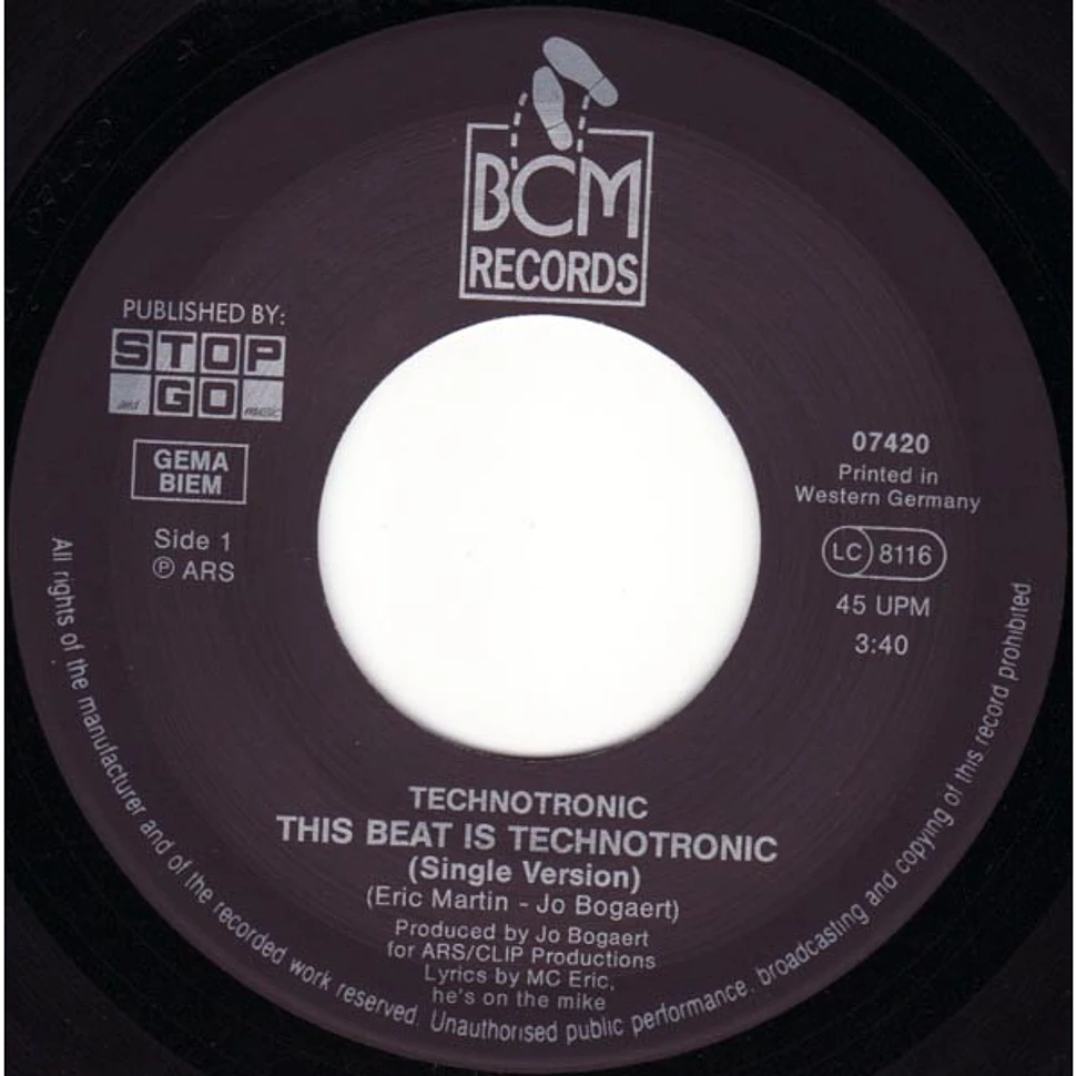 Technotronic Feat. MC Eric - This Beat Is Technotronic