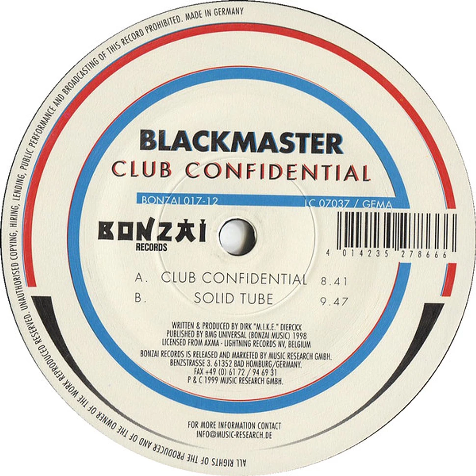 The Blackmaster - Club Confidential