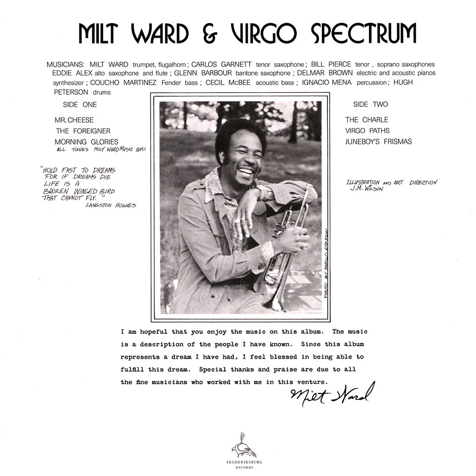 新品LP再発盤 MILT WARD AND VIRGO SPECTRUM Milt Ward And Virgo Spectrum – Milt Ward And Virgo Spectrum