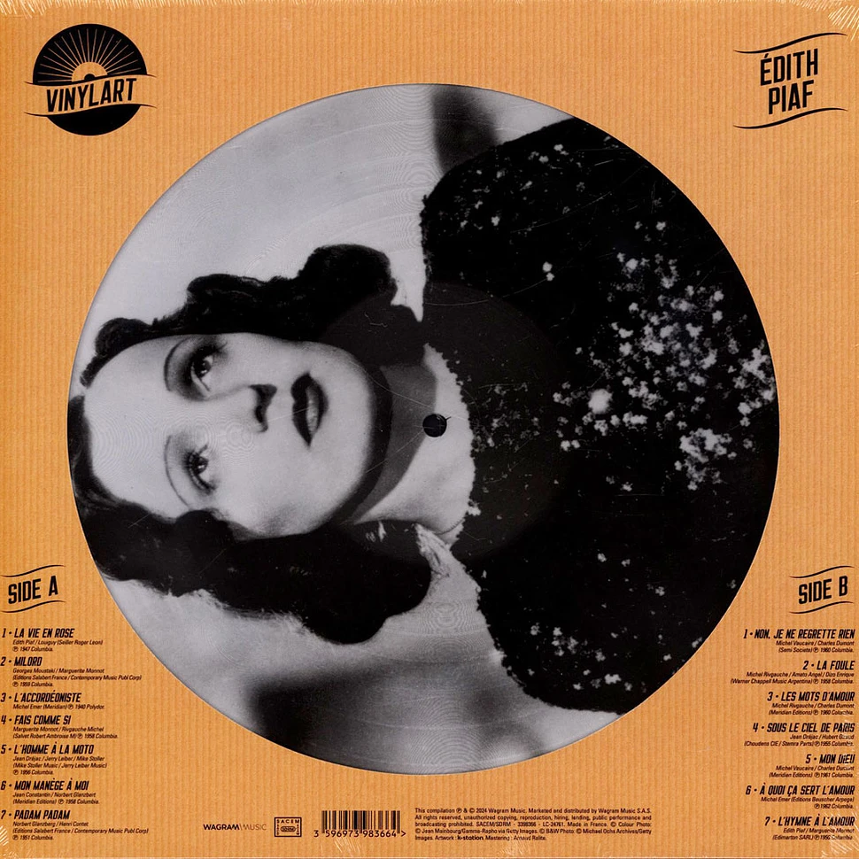 Edith Piaf - Vinylart - The Premium Picture Disc Collection