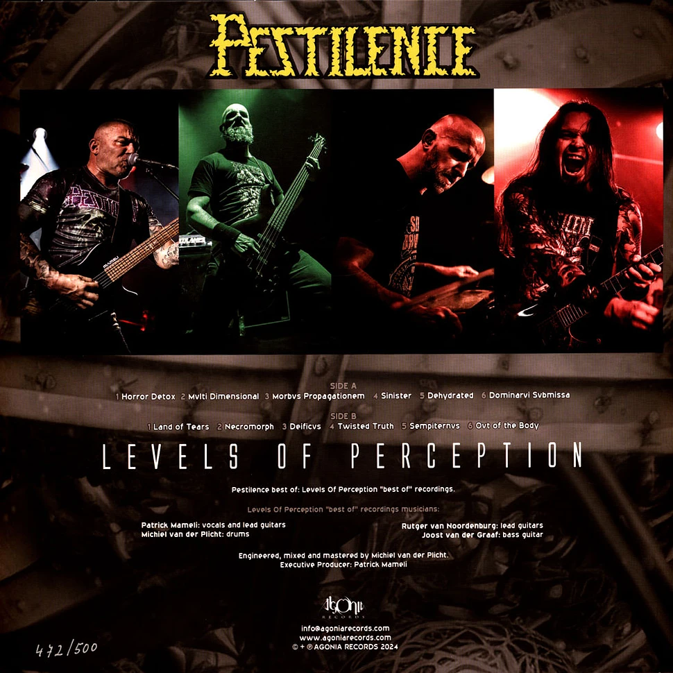 Pestilence - Levels Of Perception Clear Green Vinyl Edition