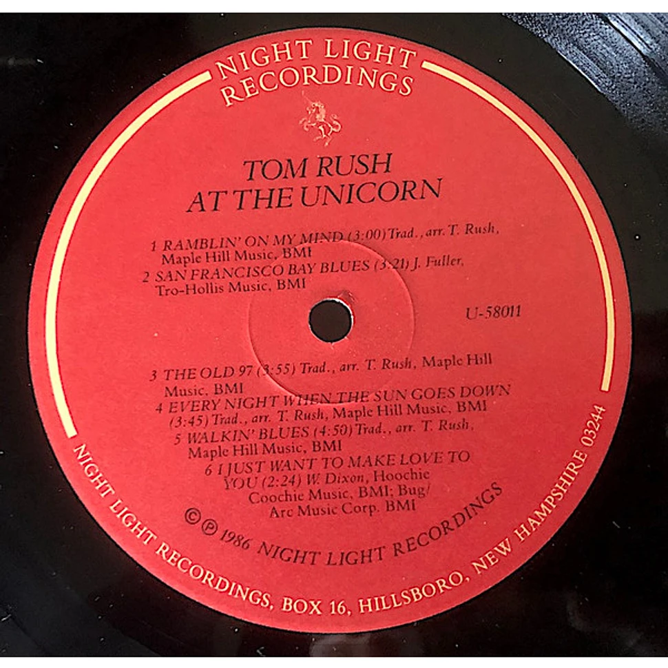 Tom Rush - Tom Rush At The Unicorn