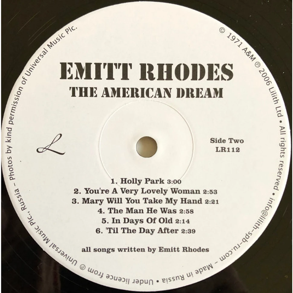 Emitt Rhodes - The American Dream