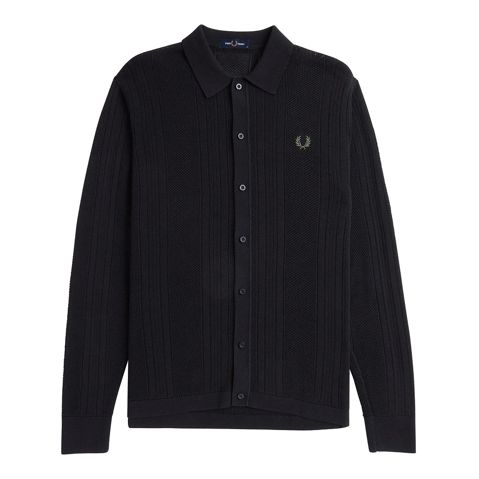 Fred Perry - Pointelle Panel LS Knit Shirt