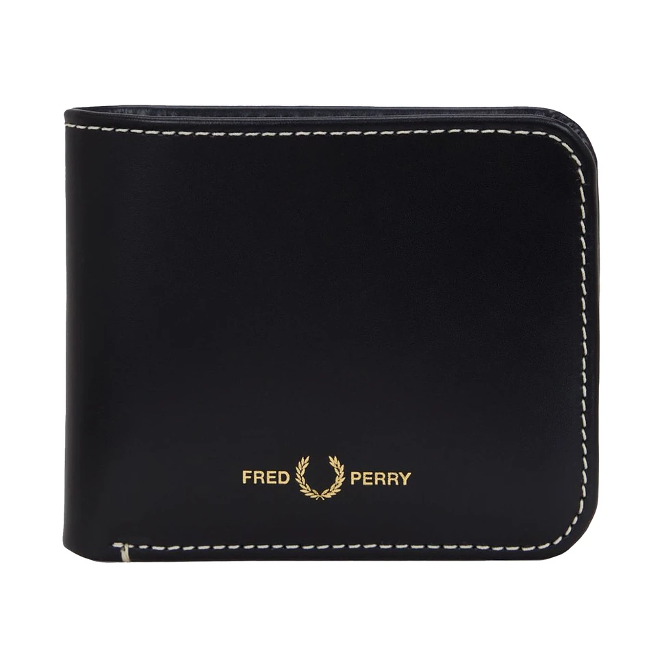 Fred Perry - Box Leather Billfold Wallet (Black) | HHV