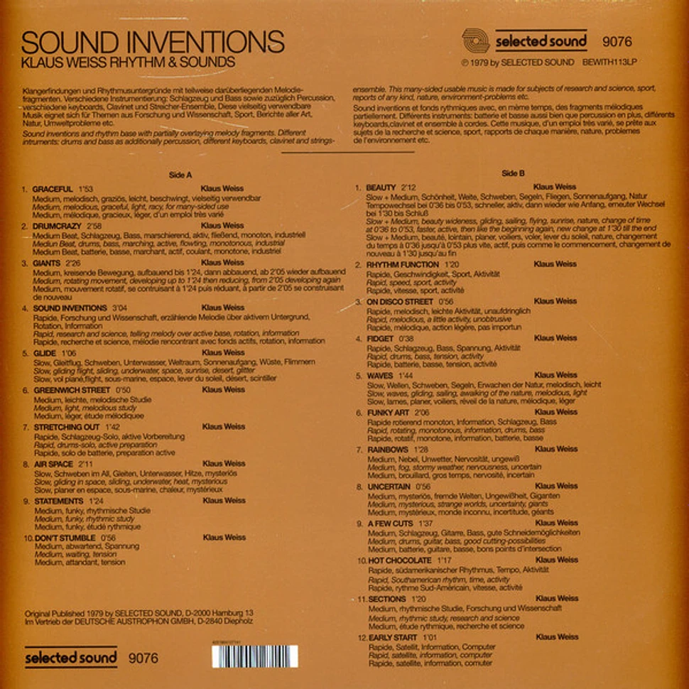 Klaus Weiss Rhythm & Sounds - Sound Inventions