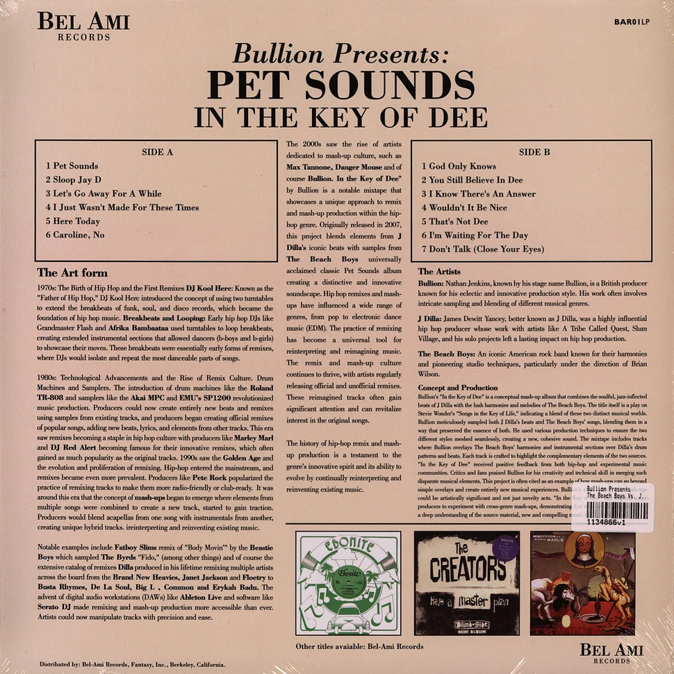 Bullion Presents - The Beach Boys Vs. J Dilla - Pet Sounds: In the Key of Dee