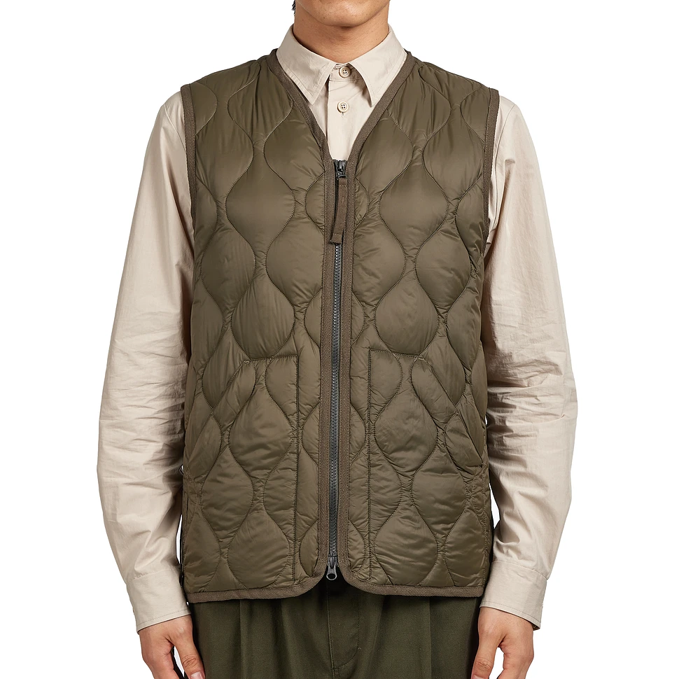 TAION - Military V Neck W-Zip Down Vest (Soft Shell)