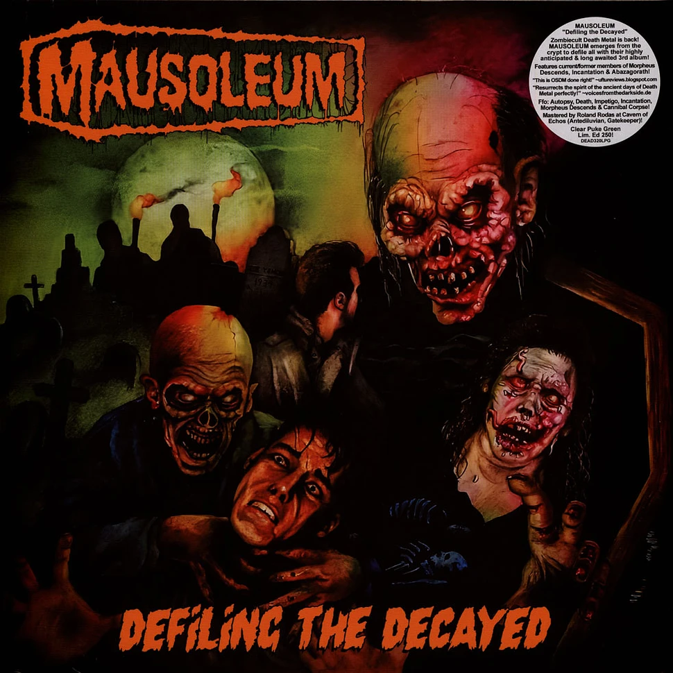 Mausoleum - Defiling The Decayed Puke Green Vinyl Edition