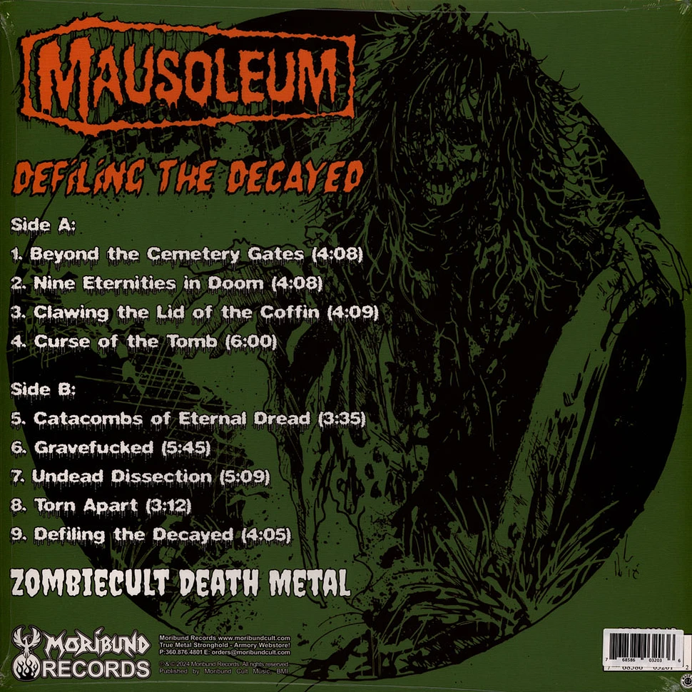 Mausoleum - Defiling The Decayed Puke Green Vinyl Edition