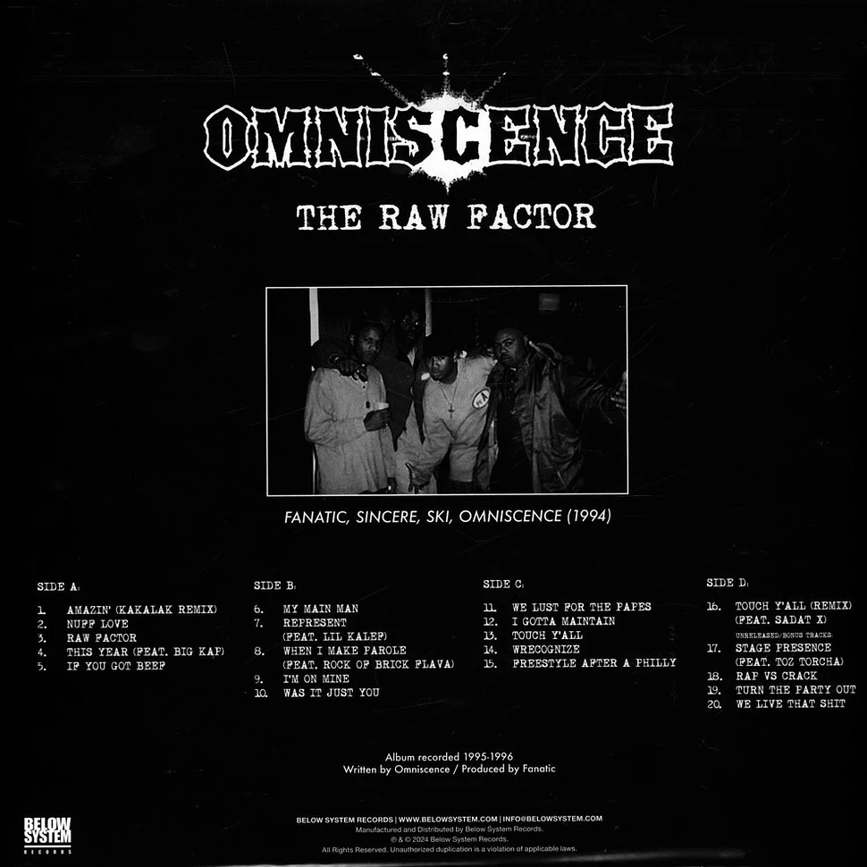 Omniscence - The Raw Factor Purple Vinyl Edition