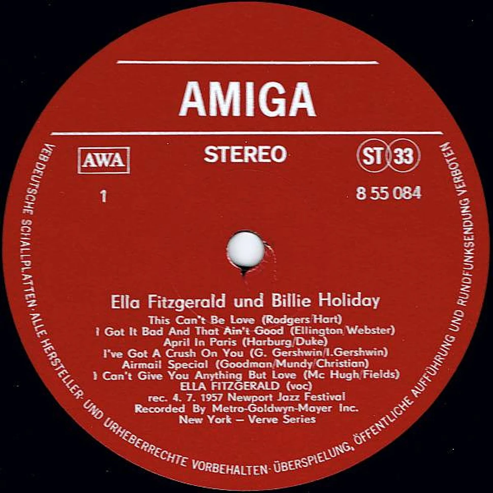 Ella Fitzgerald & Billie Holiday - Ella Fitzgerald Und Billie Holiday