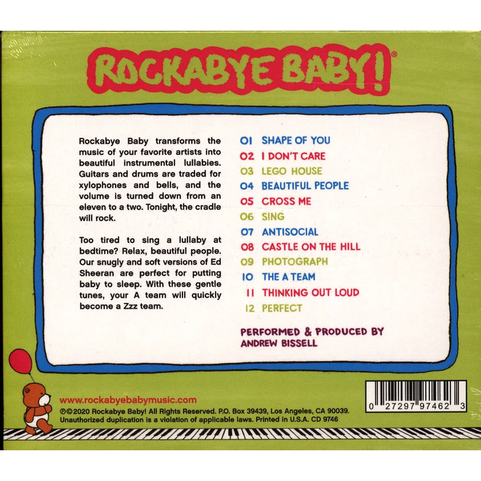 Rockabye Baby! - Lullaby Renditions Of Ed Sheeran