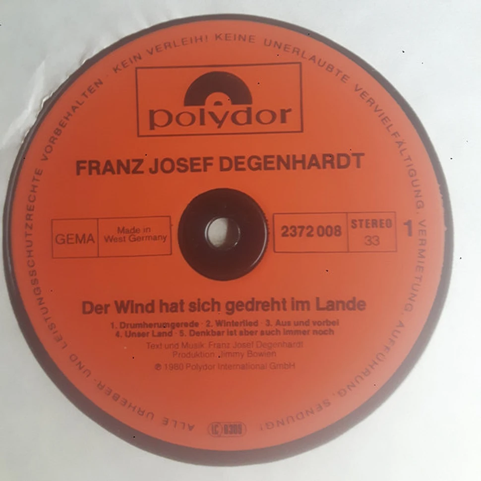 Franz Josef Degenhardt - Der Wind Hat Sich Gedreht Im Lande