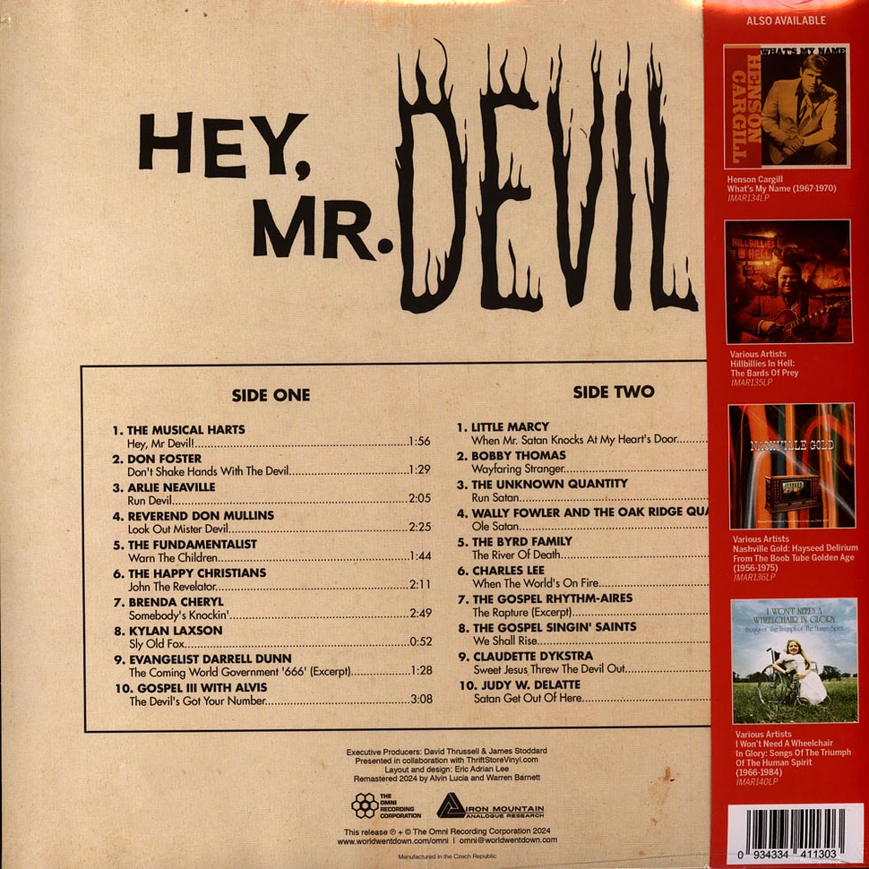 V.A. - Mr Devil: Apocalyptic Gospel And Rapture Rockabilly From Private Press Prophets (1964-1984) Random Colored Vinyl Edition