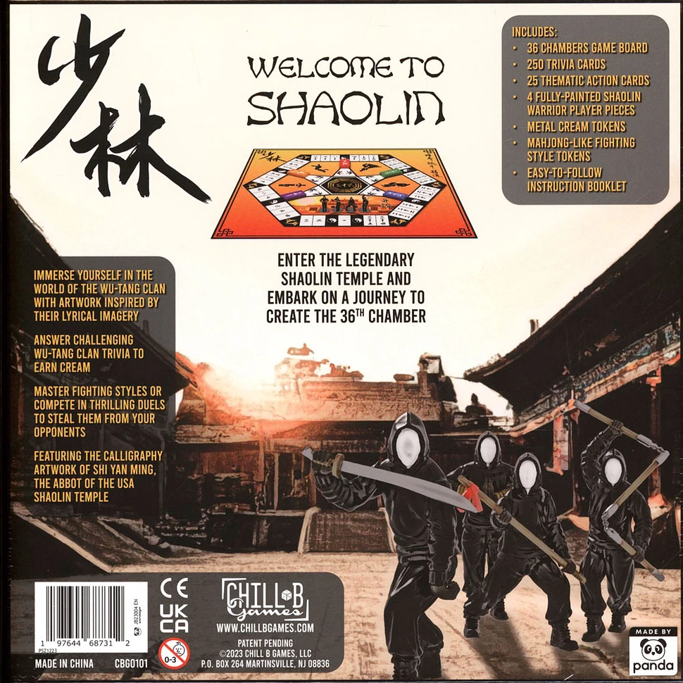 Chill B Games - Shaolin (Wu-Tang Inspired Board Game)