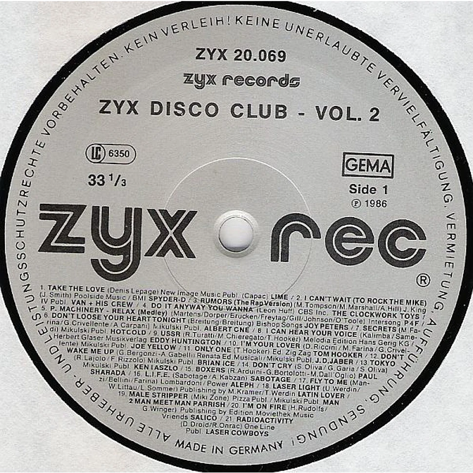 V.A. - ZYX Disco Club Volume 2