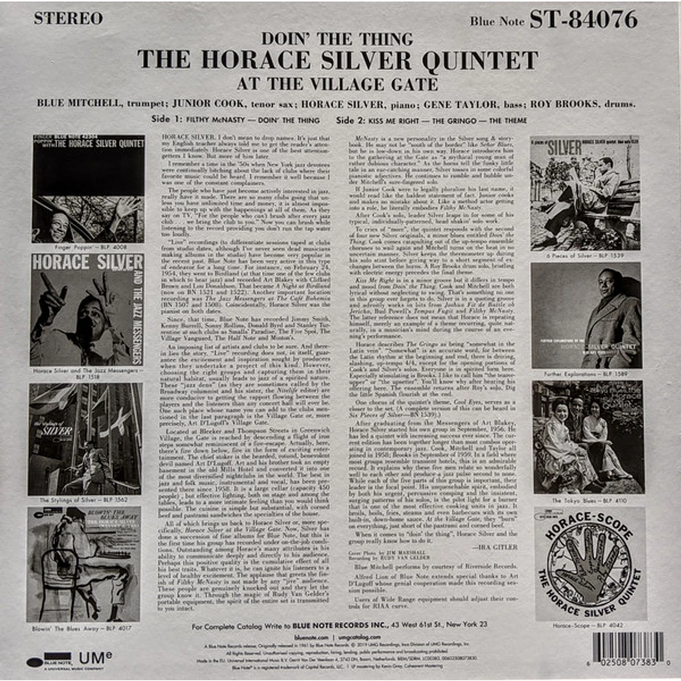 The Horace Silver Quintet - Doin' The Thing - At The Village Gate