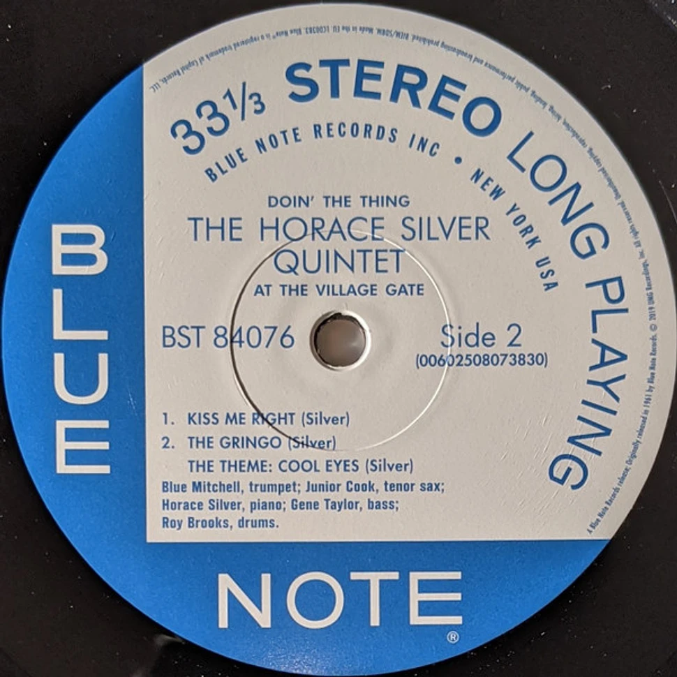 The Horace Silver Quintet - Doin' The Thing - At The Village Gate