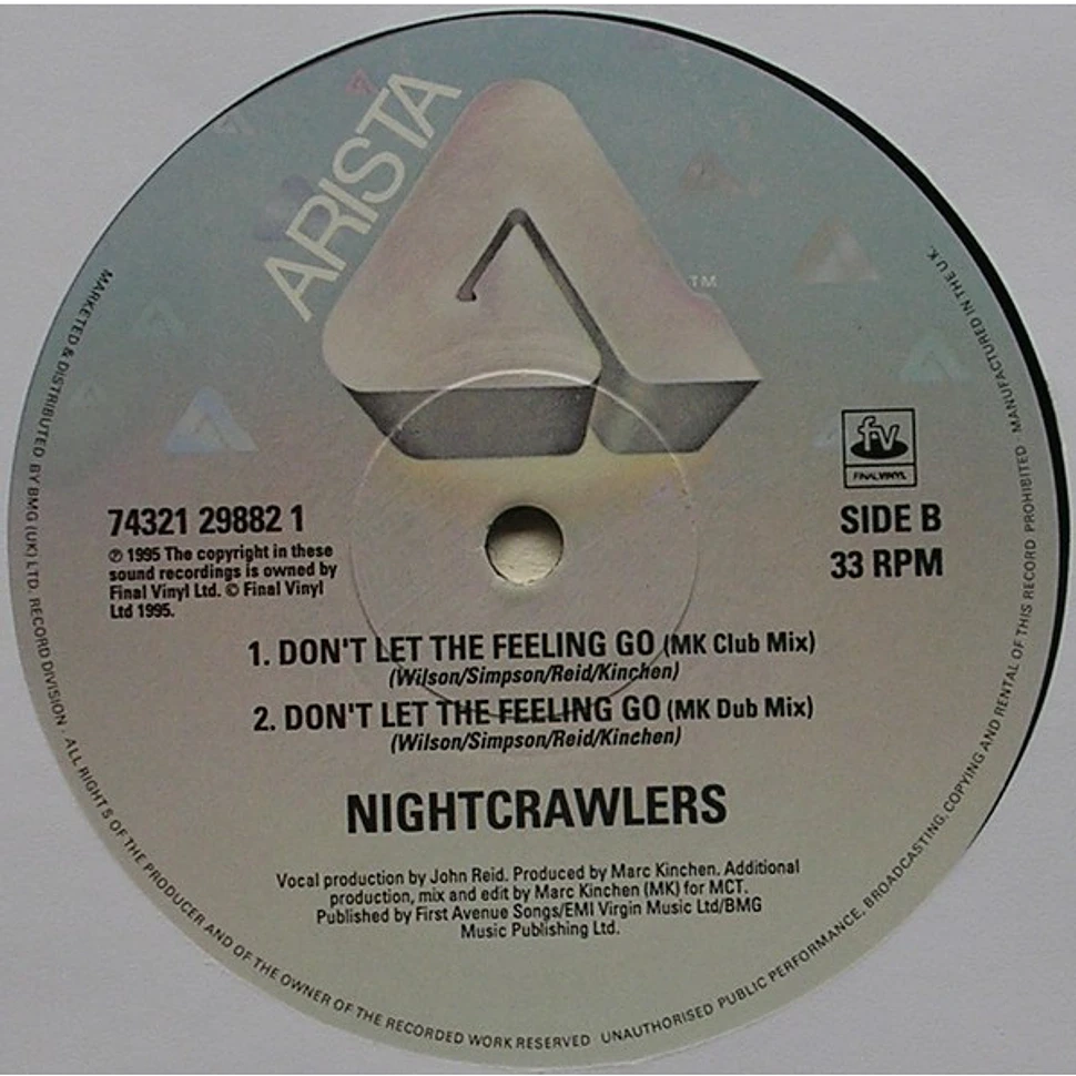 Nightcrawlers Featuring John Reid - Don't Let The Feeling Go (MK & Tin Tin Out Mixes)