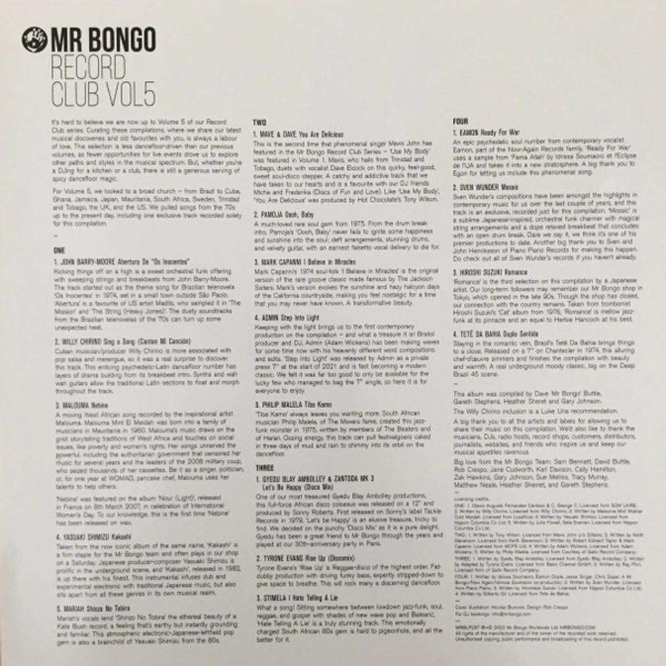 V.A. - Mr Bongo Record Club Volume Five
