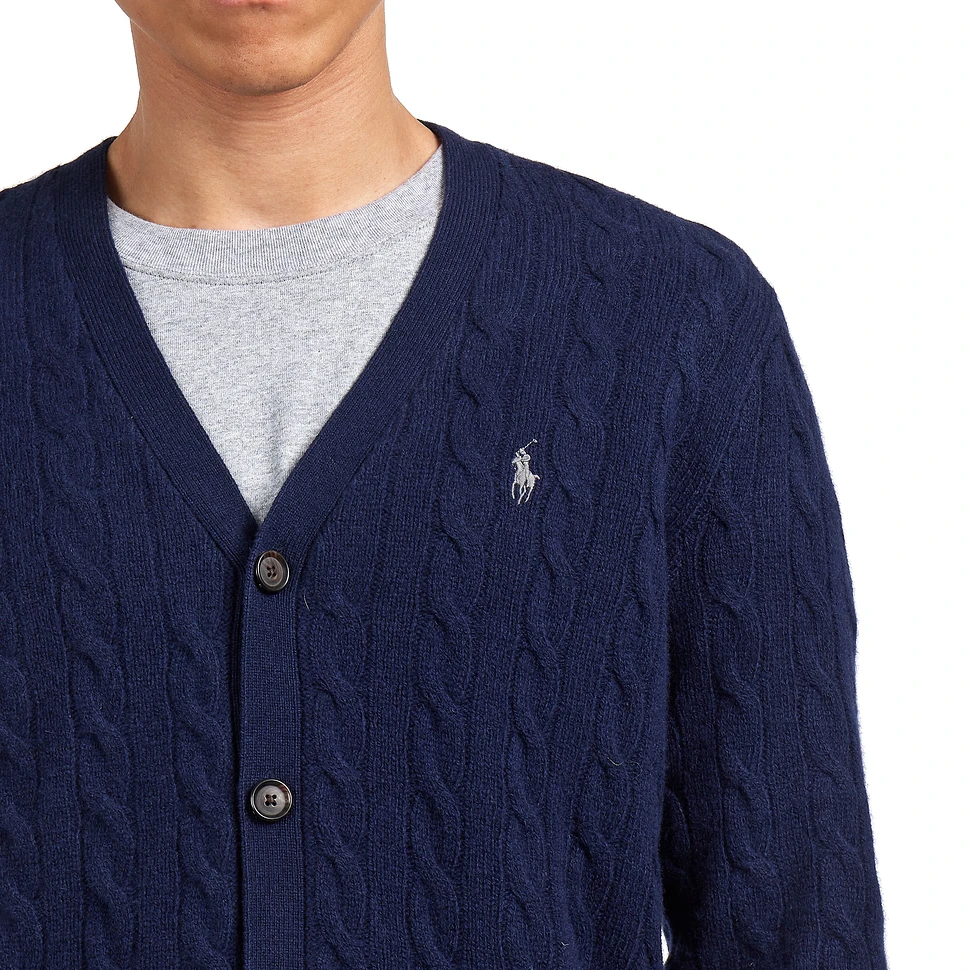 Polo Ralph Lauren - Cable-Knit Wool-Cashmere Cardigan (Hunter Navy) | HHV