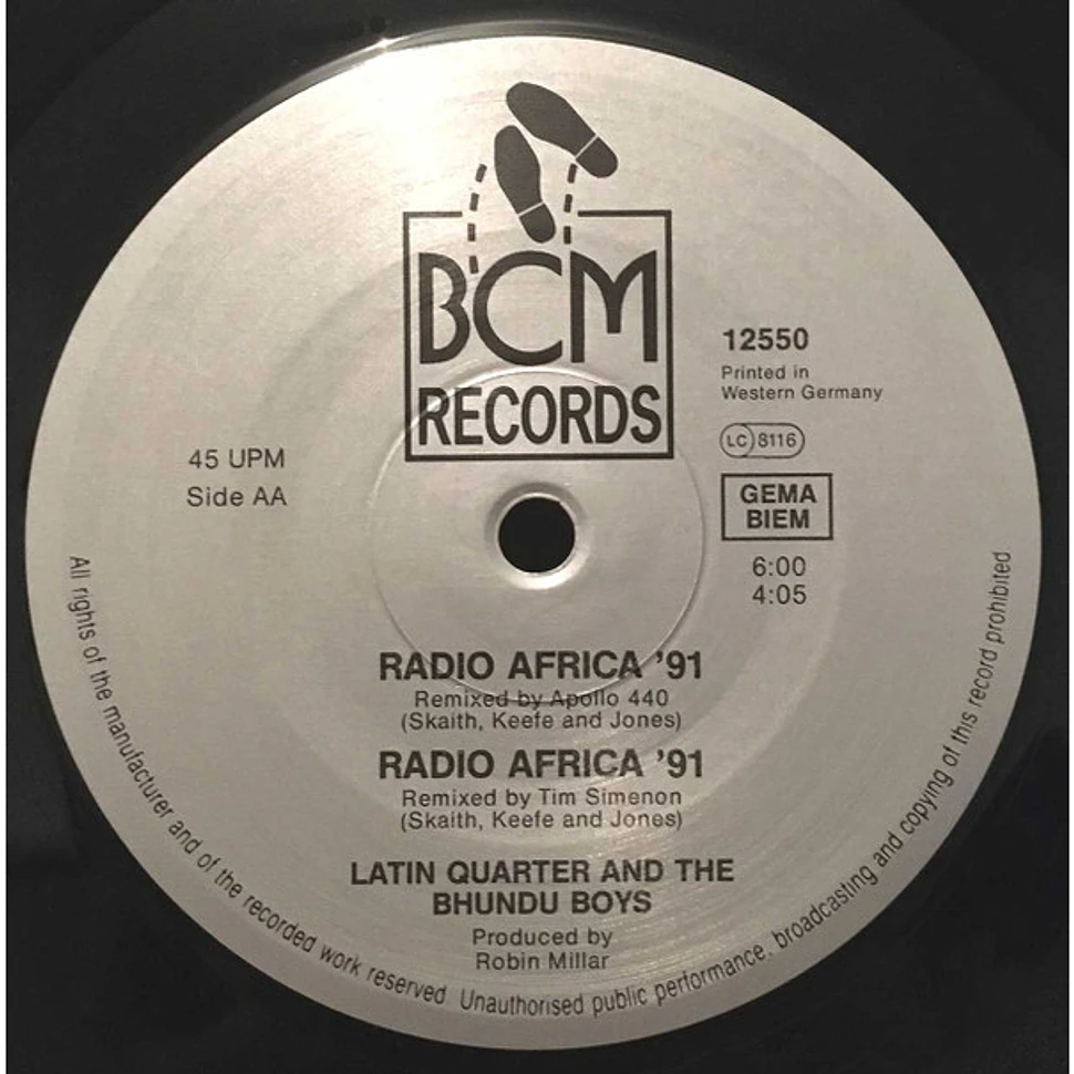 Latin Quarter With Bhundu Boys - Radio Africa (The '91 Remix Versions)