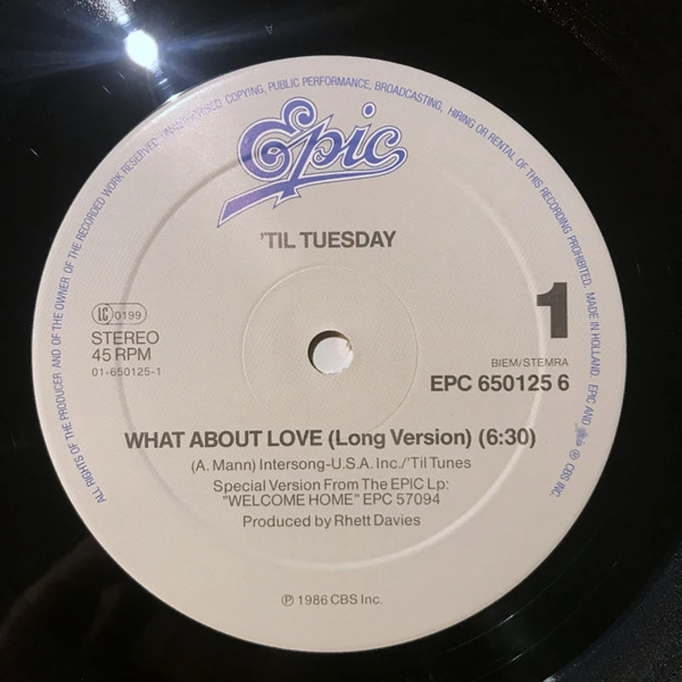 'Til Tuesday - What About Love