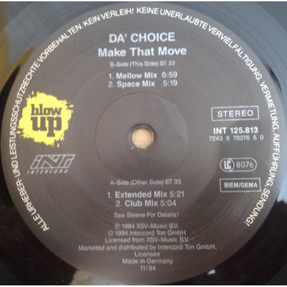 Da' Choice - Make That Move