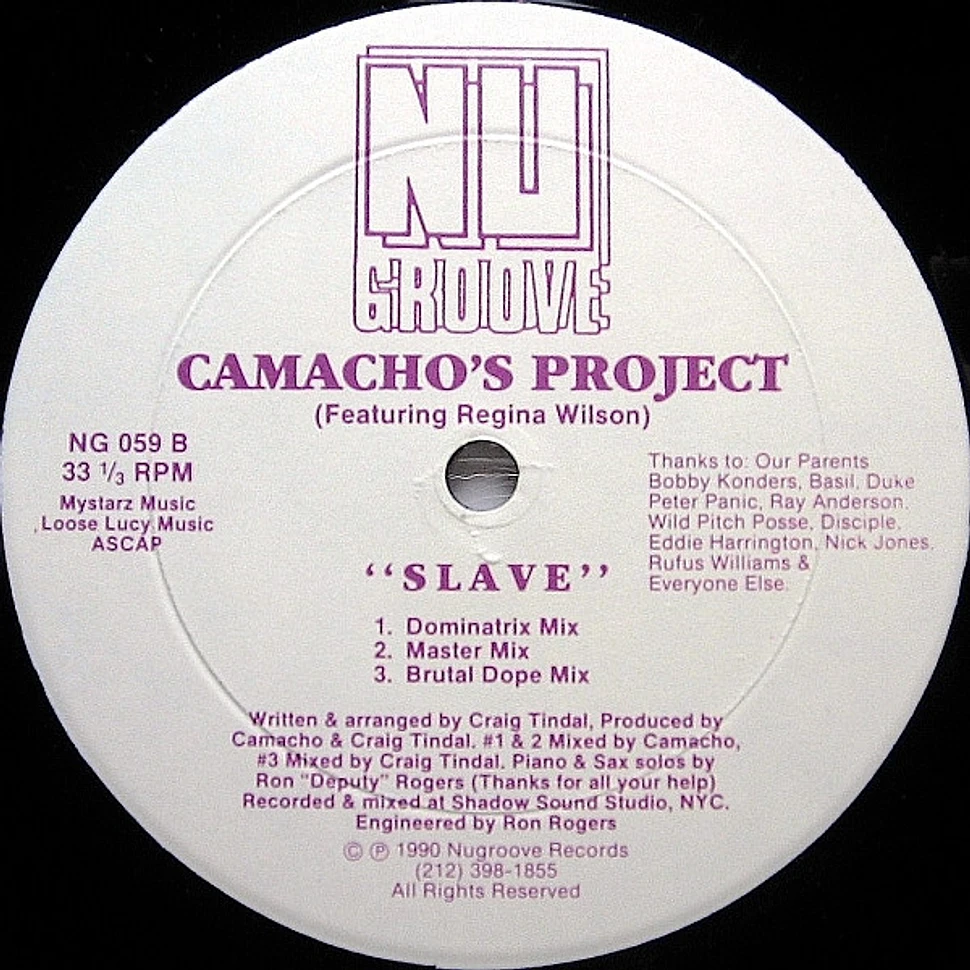 Camacho's Project Featuring Regina Wilson - Slave