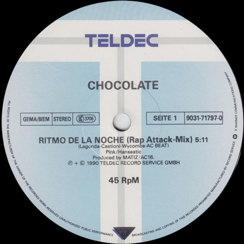 Chocolate - Ritmo De La Noche (Remixes)